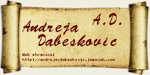 Andreja Dabesković vizit kartica